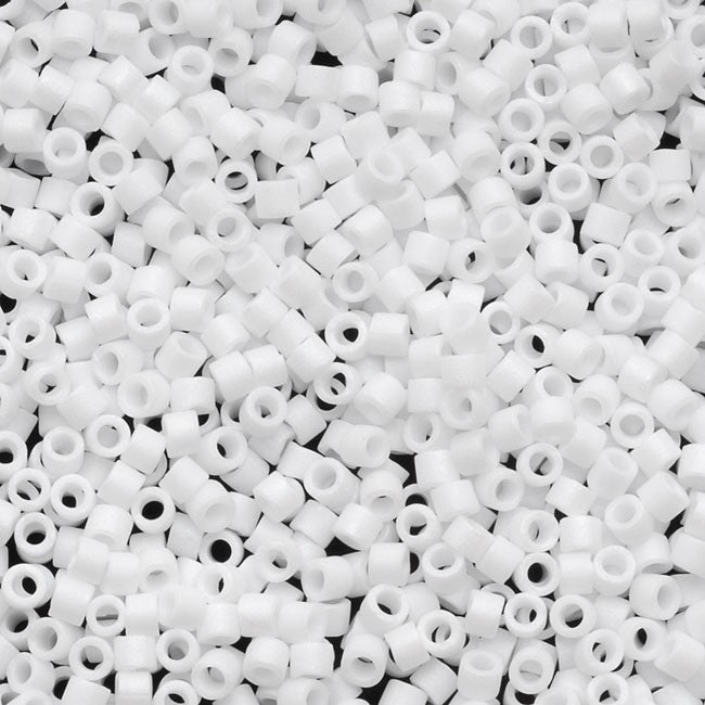DB0351, Miyuki Delica 11/0, Matte White – High Street Bead Company