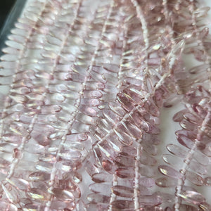 Dagger, 3/10mm, Luster Transparent Topaz/Pink