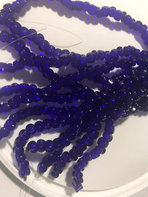 BSC147, Pellet, 4x6mm, Cobalt, 30 beads