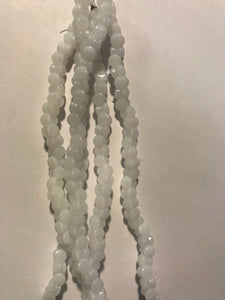 BSC155, Pellet, 4x6mm, Alabaster, 30 beads