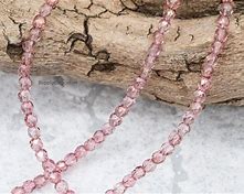 FP195, Fire Polish, 2mm, Luster Transp Topaz Pink, 50 beads (1 strand)