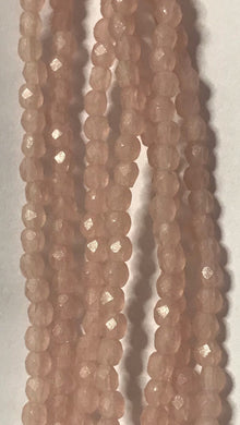 FP287, Fire Polish, 2mm, Flash Pearl Milky Pink, 50 beads (1 strand)