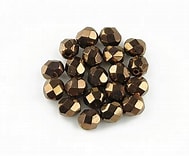 FP44, Fire Polish, 6mm, Dark Bronze, 25 beads (1 strand)