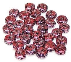 HC22, Honeycomb Bead, 6mm, Tweedy Red Per Strand