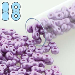 INF6, Czech Infinity Bead, 3X6mm, Pastel Lilac