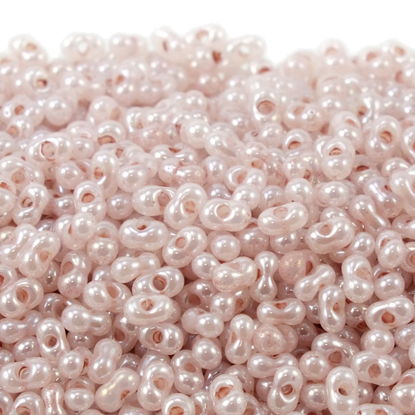 PNT14, Peanut Bead, 2X4mm, Ceylon Antique Rose