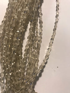 SC237, Pinch Bead, 5/3mm, Light Smoky Topaz, 50 beads