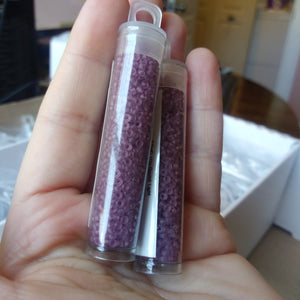 11T6F TOHO 11/o Round Seedbead, LT Amethyst Trans Matte