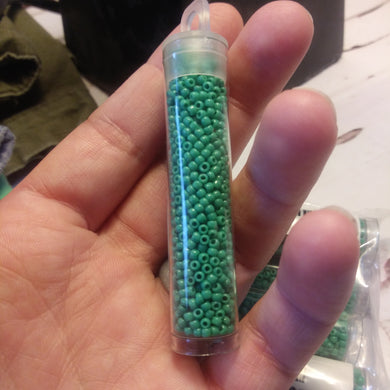 11T55D TOHO 11/o Round Seed bead, Green Turquoise Opaque