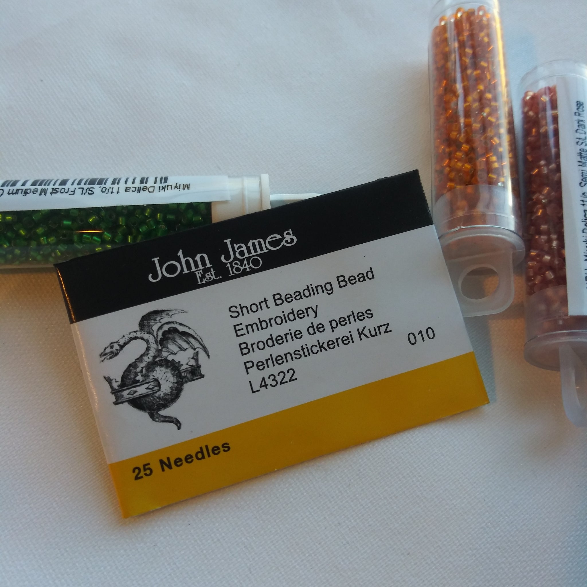 John James Short Beading Needle Size 10