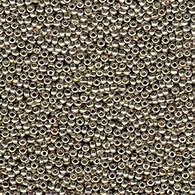 6M94221, Miyuki 6/o Round, Duracoat Galv Lt Smoky Pewter
