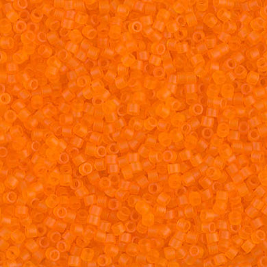 DB0744, Miyuki Delica 11/o, Matte Transparent Orange