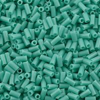 BGL8, Bugle Bead, Opaque Turquoise Green, 3mm