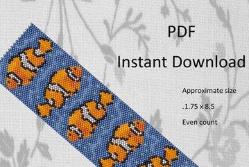 Clownfish Peyote Pattern by Bayou Gypsy Designs (Etsy)