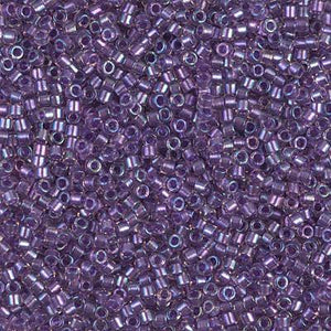 DB1754, Miyuki Delica 11/o, Sparkling Purple Lined Crystal AB