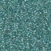 DB1767, Miyuki Delica 11/o, Sparkling Aqua Green Lined Crystal AB