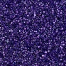 DB1810, Miyuki Delica 11/o, Dyed Purple Silk Satin