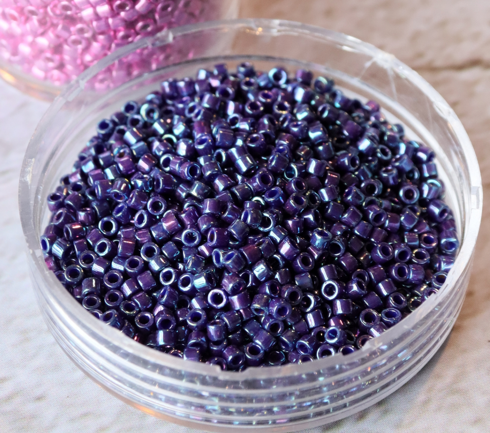 miyuki make up Edition 完成品 miyuki seed beads 11/0 pink lined ab crystal - beads