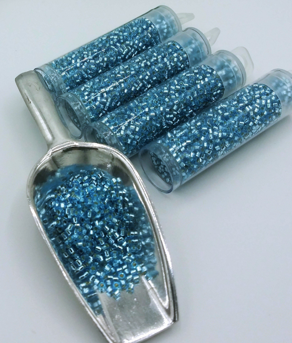 DB0044, Miyuki Delica 11/0, Silver Lined Light Blue – High