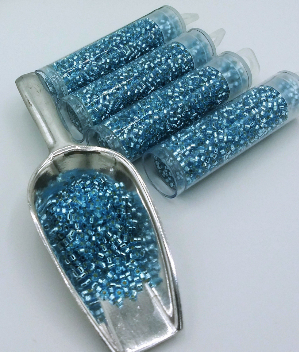 DB0044, Miyuki Delica 11/0, Silver Lined Light Blue – High Street Bead  Company