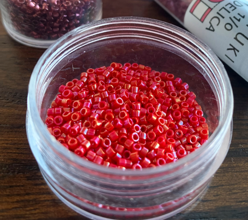 Miyuki Delica Seed Bead 11/0 Opaque Tomato Red (3 Gram Tube)