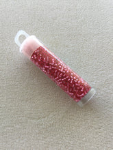 DB1338, Miyuki Delica 11/o, Transparent Silver Lined Dyed Raspberry Pink