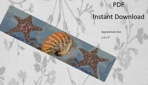 Nautilus Shell and Starfish Peyote by Bayou Gypsy Designs (Etsy)