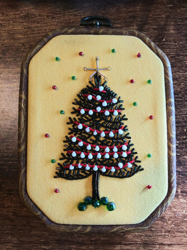 Christmas Tree Bead Embroidery